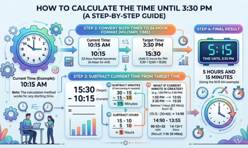 How to Calculate How Long Until 330 PM
